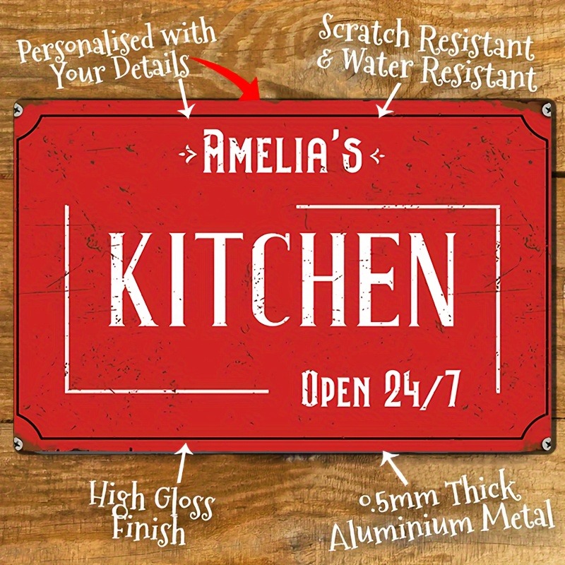 Home Bar Signs - CIFbuy Özelleştirilebilir Mutfak Metal Tabelası, Kişiselleştirilmiş
