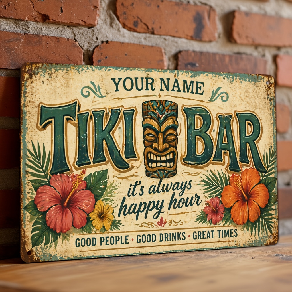 Home Bar Signs - Kişiye Özel Tiki Bar 