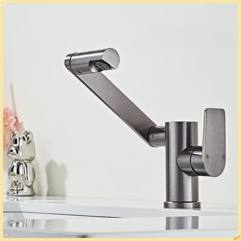 Home Bar Sink - Gri Alüminyum Banyo Lavabo Bataryası 360