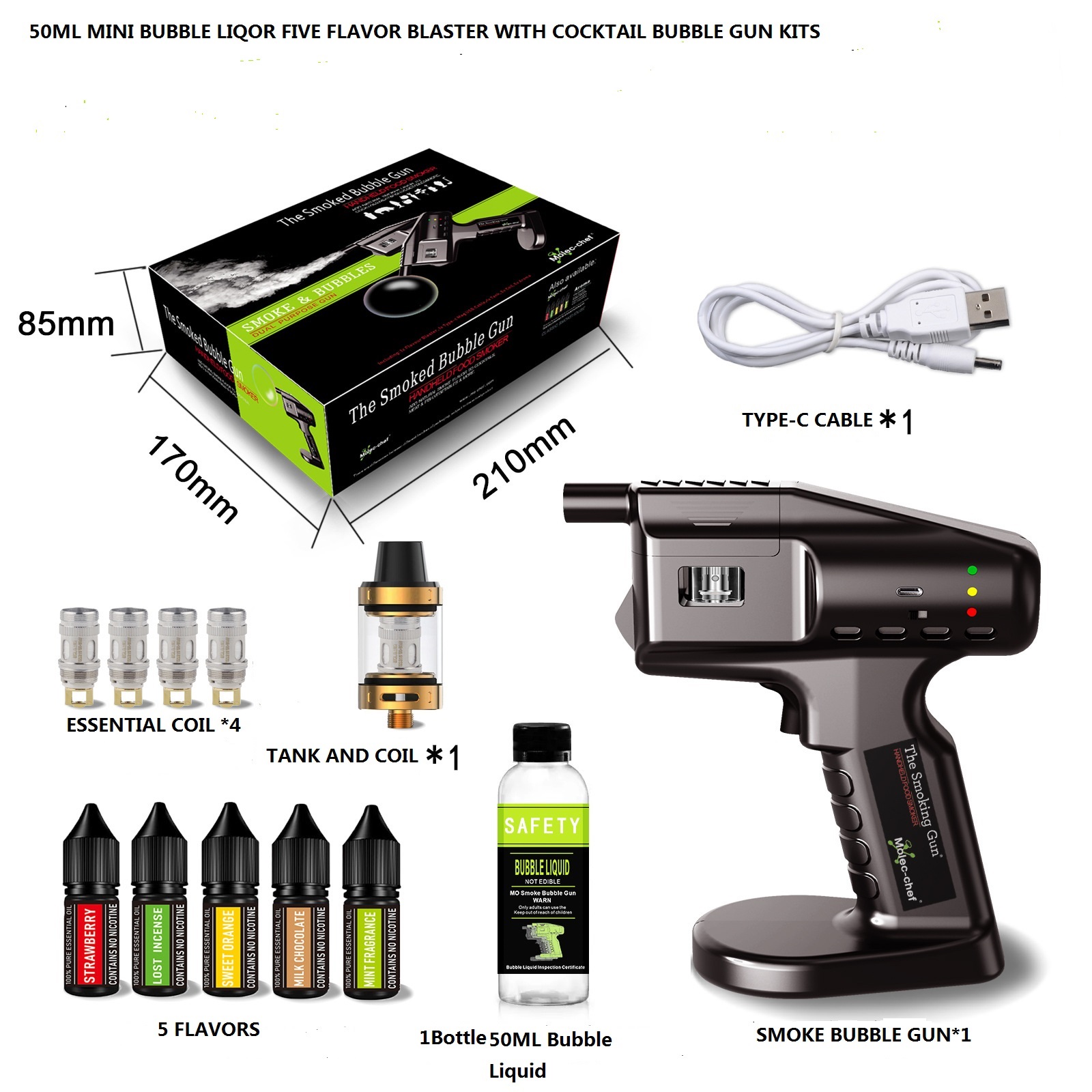 Şarj Edilebilir Lezzet Blaster - Smoking Gun Kit incelemesi ve fiyatı
