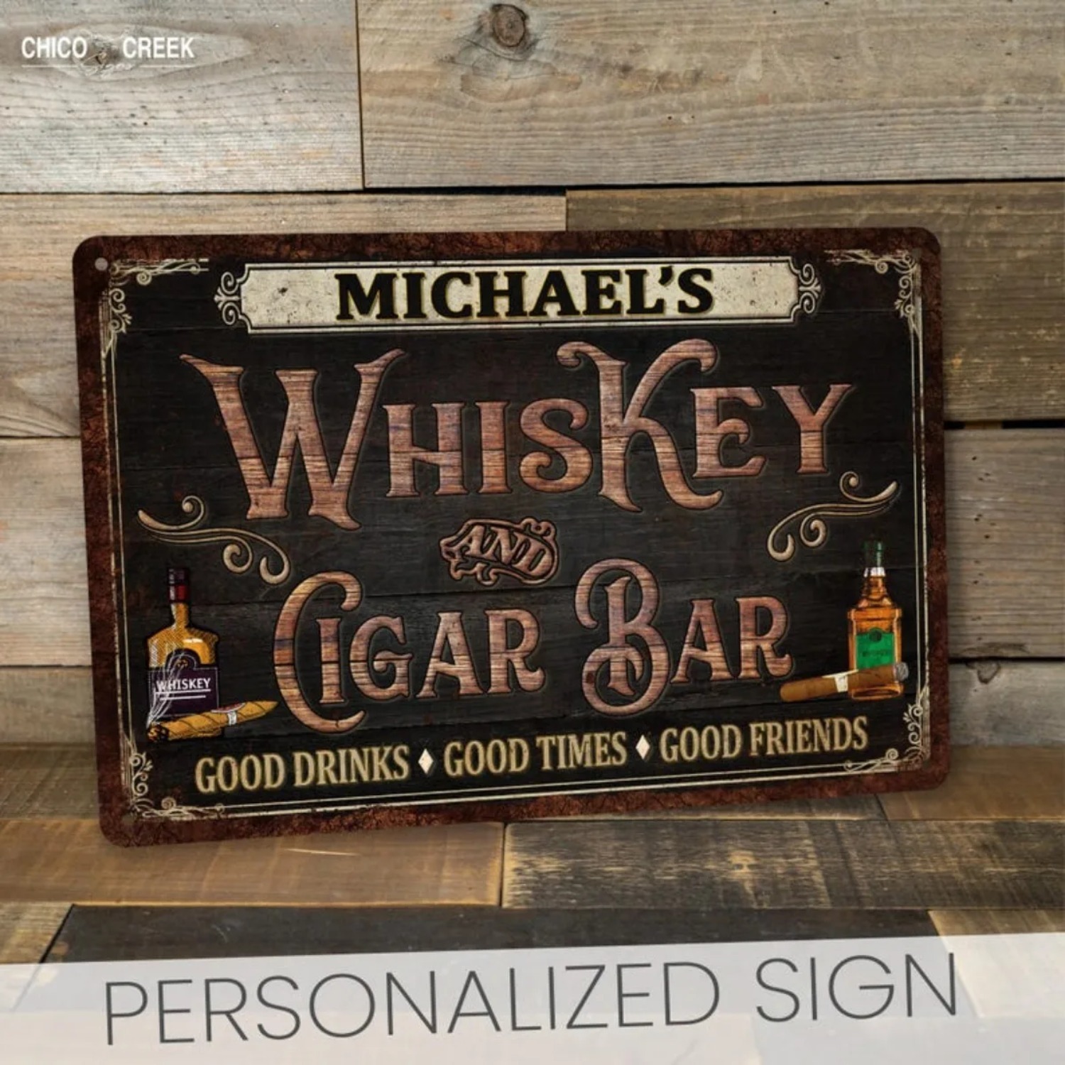 Kişiye Özel Vintage Viski ve P - Home Bar Signs incelemesi ve fiyatı